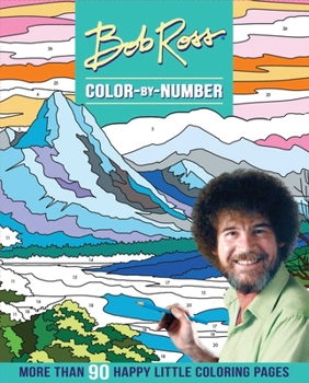 Paperback Bob Ross Color-By-Number Book