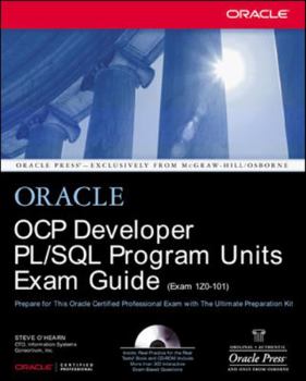 Paperback OCP Developer PL/SQL Program Units Exam Guide: (Exam 1Z0-101) [With CDROM] Book