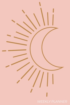 Paperback Weekly Planner: Simple Undated On-The-Go Weekly Schedule Organizer and Appointment Calendar with Notes Sections - Celestial Moon Line Book