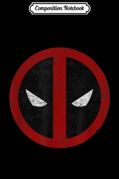 Paperback Composition Notebook: Marvel Deadpool Mask Classic Distressed Graphic Journal/Notebook Blank Lined Ruled 6x9 100 Pages Book