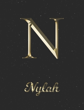 Paperback Nylah: 1 Year Daily Planner (12 Months) - Yellow Gold Effect Letter N Initial First Name - 2020 - 2021 - 365 Pages for Planni Book