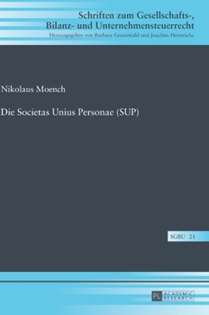 Hardcover Die Societas Unius Personae (Sup) [German] Book