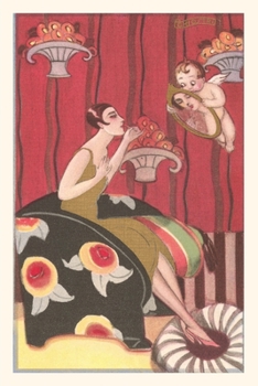 Paperback Vintage Journal Cupid Holding Mirror for Flapper Book