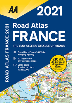 Spiral-bound Road Atlas France 2021 Book