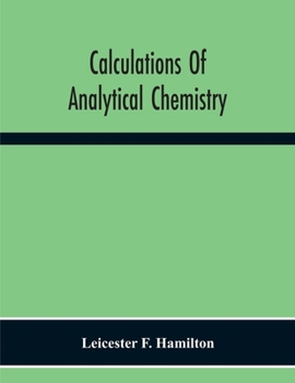 Paperback Calculations Of Analytical Chemistry Book