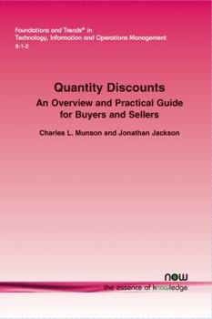 Paperback Quantity Discounts: An Overview and Practical Guide for Buyers and Sellers Book