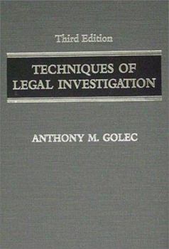 Hardcover Techniques of Legal Investigation Book