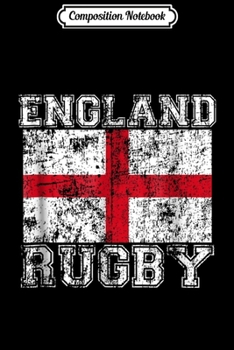 Paperback Composition Notebook: England Rugby - England flag England jersey men women Journal/Notebook Blank Lined Ruled 6x9 100 Pages Book
