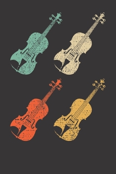 Paperback Notebook: Violin Shirt Music Teacher Student Violinist Dot Grid 6x9 120 Pages Book