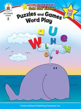 Paperback Puzzles and Games: Word Play, Grade 2: Gold Star Edition Book