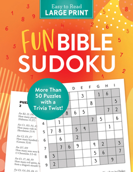 Paperback Fun Bible Sudoku Large Print: 50+ Puzzles with a Trivia Twist! Book