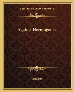 Paperback Against Hermogenes Book