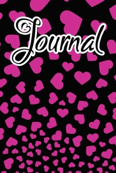 Paperback Journal: Red Violet Purple Falling Hearts Journal for women to write in Book