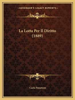 Paperback La Lotta Per Il Diritto (1889) [Italian] Book