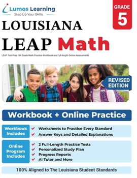 LEAP Test Prep: 5th Grade Math Practice Workbook and Full-length Online Assessments: LEAP Study Guide