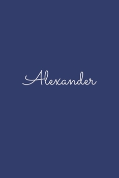 Alexander: notebook with the name on the cover, elegant, discreet, official notebook for notes, dot grid notebook,