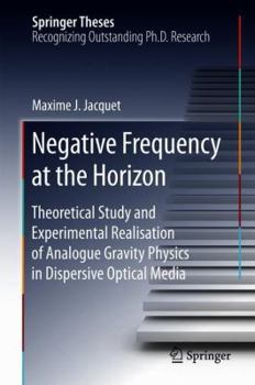 Hardcover Negative Frequency at the Horizon: Theoretical Study and Experimental Realisation of Analogue Gravity Physics in Dispersive Optical Media Book