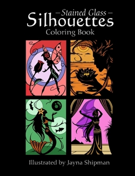 Paperback Stained Glass Silhouettes: Coloring Book