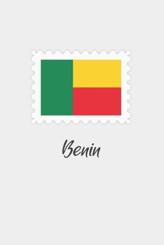 Paperback Benin flag minimalist notebook: Country national flag travel journal notebook Book