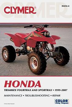 Paperback Clymer Honda TRX400EX Fourtrax and Sportrax 1999-2007: Maintenance, Troubleshooting, Repair Book