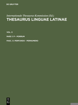 Hardcover Perfundo - Pernumero [Latin] Book