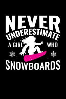 Never Underestimate a Girl Who Snowboards: Blank Lined Journal to Write in - Ruled Writing Notebook