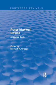 Paperback Peter Maxwell Davies: A Source Book