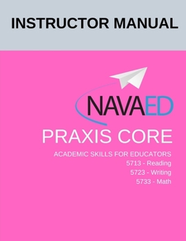 Paperback Instructor Manual Praxis Core Academic Skills for Educators Book