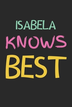 Isabela Knows Best: Lined Journal, 120 Pages, 6 x 9, Isabela Personalized Name Notebook Gift Idea, Black Matte Finish (Isabela Knows Best Journal)