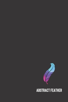 abstract feather: small lined Feather Notebook / Travel Journal to write in (6'' x 9'') 120 pages