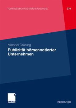Paperback Publizität Börsennotierter Unternehmen [German] Book