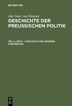 Hardcover Der Staat des grossen Kurfürsten [German] Book