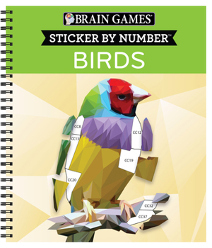 Spiral-bound Brain Games - Sticker by Number: Birds (42 Images to Sticker) Book
