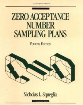 Paperback Zero Acceptance Number Sampling Plans Book