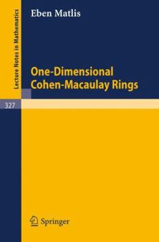 Paperback One-Dimensional Cohen-Macaulay Rings Book
