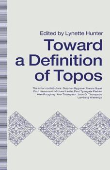 Paperback Towards a Definition of Topos: Approaches to Analogical Reasoning Book