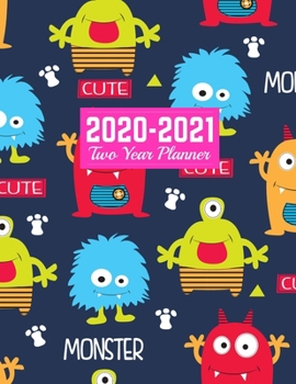 2020-2021 Two Year Planner: Nifty Calendar Year Vision Planner (January 2020 - December 2021) - Monthly and Weekly Schedule Organizer and Journal | Art Cover 00023190