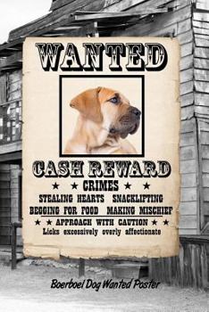 Boerboel Dog Wanted Poster : Isometric Dot Drawing Paper Notebook Featuring 120 Pages 6x9