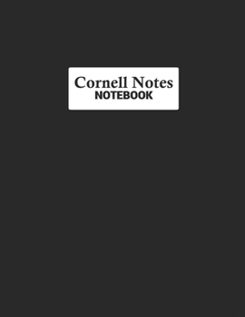 Cornell Notes Notebook: Efficient Note Taking System For College and University Students : Basic Black Cover Design