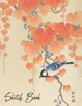 Paperback Sketchbook: Bird on Paulownia Branch Notebook for Drawing, Doodling, Sketching, Painting, Calligraphy or Writing Book