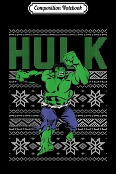 Paperback Composition Notebook: Marvel Hulk Retro Ugly Christmas Sweater Graphic Journal/Notebook Blank Lined Ruled 6x9 100 Pages Book