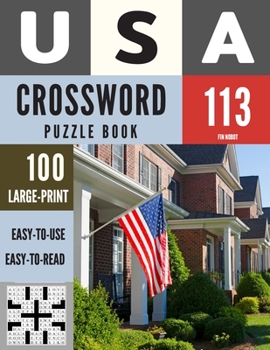 Paperback USA Crossword Puzzle Book: 100 Large-Print Crossword Puzzle Book for Adults (Book 113) Book