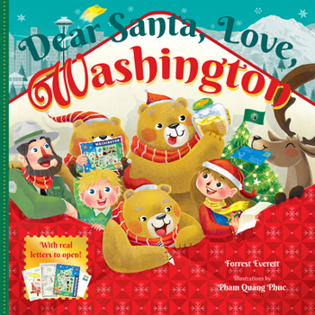 Hardcover Dear Santa, Love, Washington: An Evergreen State Christmas Celebration--With Real Letters! Book