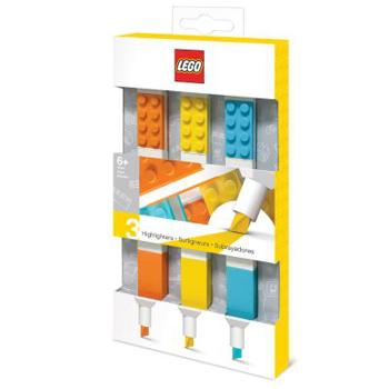 Accessory Lego 3 Pack Highlighters; Orange, Yellow, Azur Book