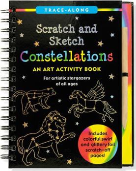 Spiral-bound Scratch & Sketch Constellations (Trace-Along) [With Wooden Stylus] Book
