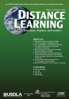 Paperback Distance Learning Volume 13 Issue 1 2016 Book