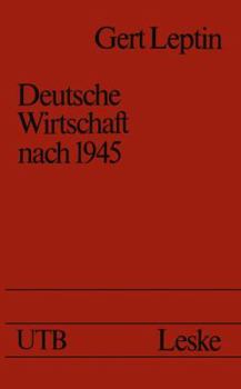 Paperback Deutsche Wirtschaft Nach 1945: Ein Ost-West-Vergleich [German] Book