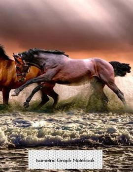 Paperback Isometric Graph Notebook: Herd of Horses 3D Graph Paper Notebook - 8.5 x 11 - 150 pages (75 sheets). Glossy Cover. Book