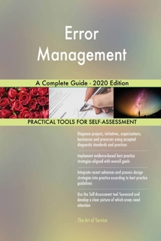 Paperback Error Management A Complete Guide - 2020 Edition Book