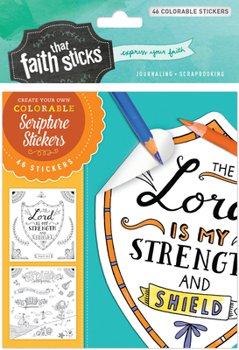 Paperback Psalm 28:7 Colorable Stickers Book